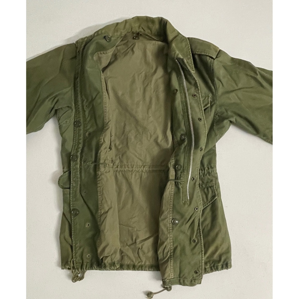 Vintage US Military M-1951 Field Jacket Olive Drab Shade 107 Cotton Sateen Coat - Picture 4 of 12